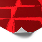 Rode, koele, trendy, stedelijke, x-vormborstelslag poster (Hoek)