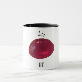 Rode koffie Mok Ruby Gemstone Juli Birthstone
