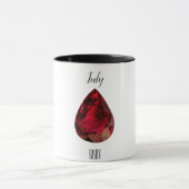 Rode koffie Mok Ruby Gemstone Juli Birthstone (Midden)