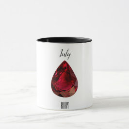Rode koffie Mok Ruby Gemstone Juli Birthstone