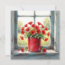 Rode Koffie Tin van Rode Poppies