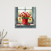 Rode Koffie Tin van Rode Poppies Poster (Keuken)