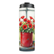 Rode Koffie Tin van Rode Poppies
