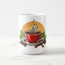 Rode koffiekop koffiemok