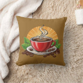 Rode koffiekop kussen (Deken)