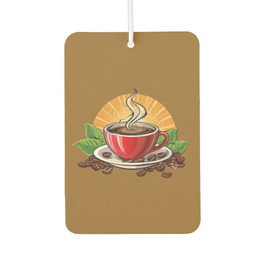 Rode koffiekop luchtverfrisser (Voorkant)