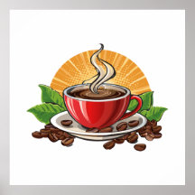 Rode koffiekop