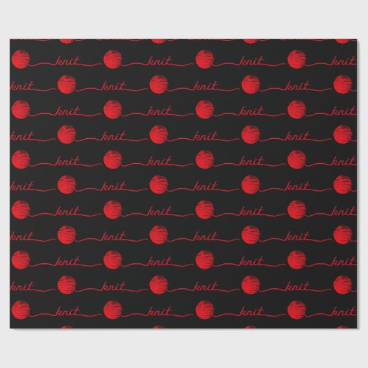 rode kogel van garen met messing cadeaupapier (Vlak)