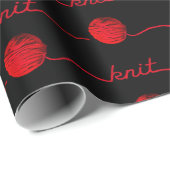 rode kogel van garen met messing cadeaupapier (Rol Hoek)