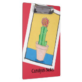 Rode kogelcactus in een pot, eigenwijs, gepersonal klembord (Rechts)