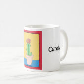 Rode kogelcactus, maar leuk, gepersonaliseerd koffiemok (Voorkant rechts)