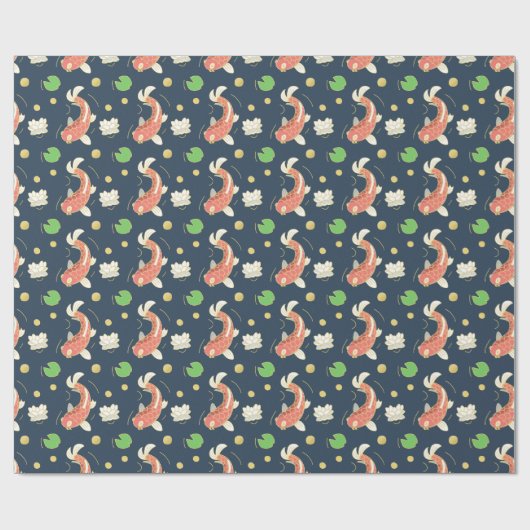 rode koi cadeaupapier (Vlak)