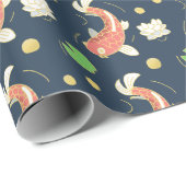 rode koi cadeaupapier (Rol Hoek)