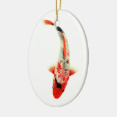 Rode Koi met Jaar Keramisch Ornament (Links)