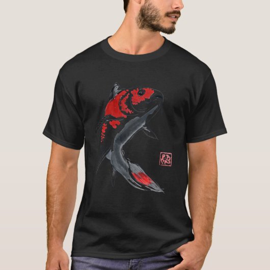 rode koi t-shirt (Voorkant)