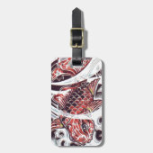 Rode Koi Tatoeage Ontwerp Bagagelabel (Voorkant verticaal)