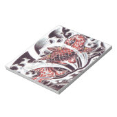 Rode Koi Tatoeage Ontwerp Notitieblok (Linkerzijde)