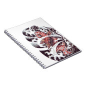 Rode Koi Tatoeage Ontwerp Notitieboek (Rechterzijde)