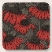 Rode komkommers op bruin bier onderzetter (Voorkant)