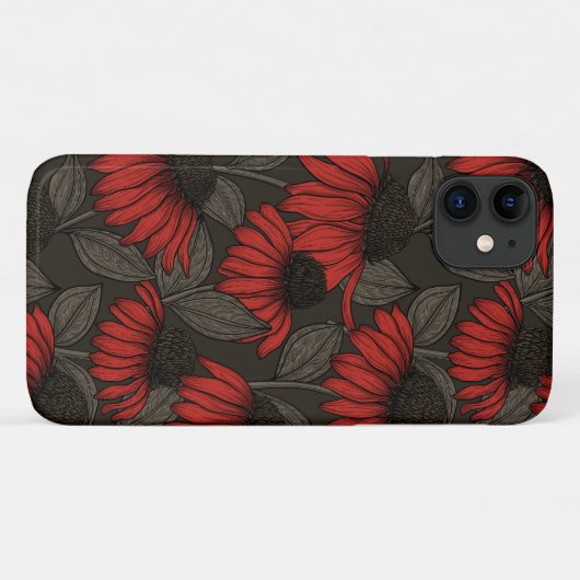 Rode komkommers op bruin Case-Mate iPhone case (Achterkant (horizontaal))