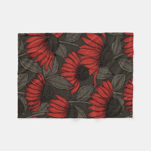 Rode komkommers op bruin fleece deken (Voorkant (Horizontaal))