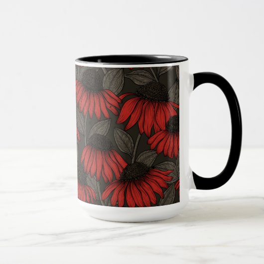 Rode komkommers op bruin mok (Rechts)