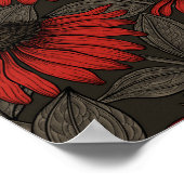 Rode komkommers op bruin poster (Hoek)