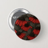 Rode komkommers op bruin ronde button 5,7 cm (Voorkant /achterkant)