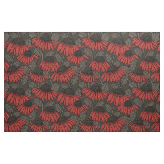 Rode komkommers op bruin stof (Fat Quarter)