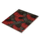 Rode komkommers op bruin tegeltje (Zijkant)