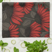 Rode komkommers op bruin theedoek (Gevouwen)