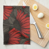 Rode komkommers op bruin theedoek (Quarter Fold)