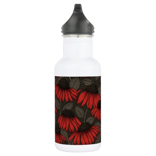 Rode komkommers op bruin waterfles (Rechts)