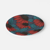 Rode komkommers papieren bordje (Gekanteld)