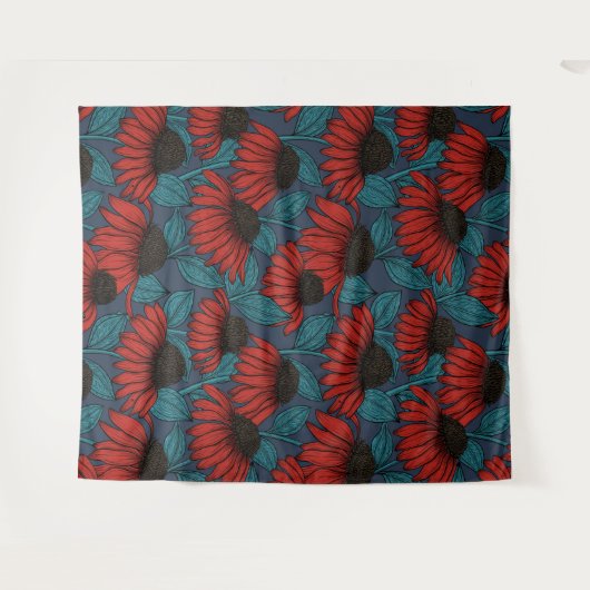 Rode komkommers wandkleed (Voorkant (horizontaal))