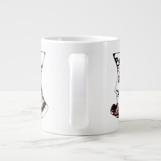 Rode koning grote koffiekop (Achterkant)