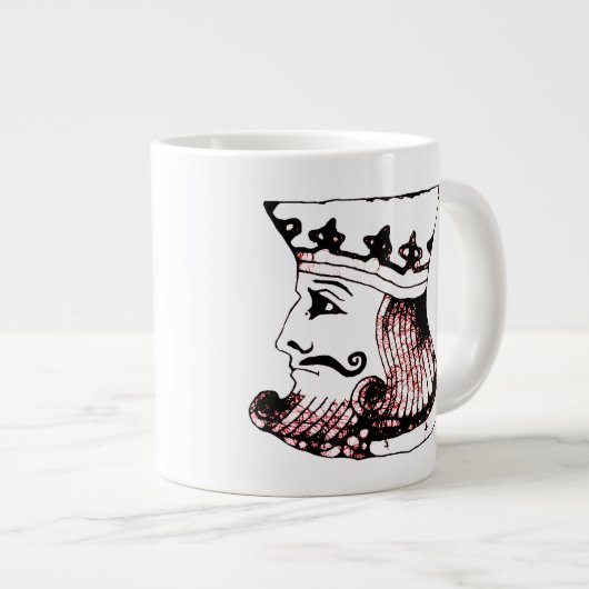 Rode koning grote koffiekop (Voorkant rechts)