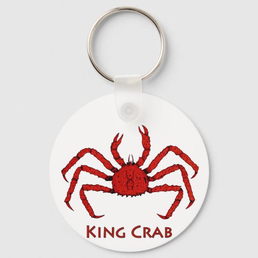 Rode koning krab (kleurenafbeelding) sleutelhanger (Voorkant)
