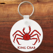 Rode koning krab (kleurenafbeelding) sleutelhanger (Voorkant)