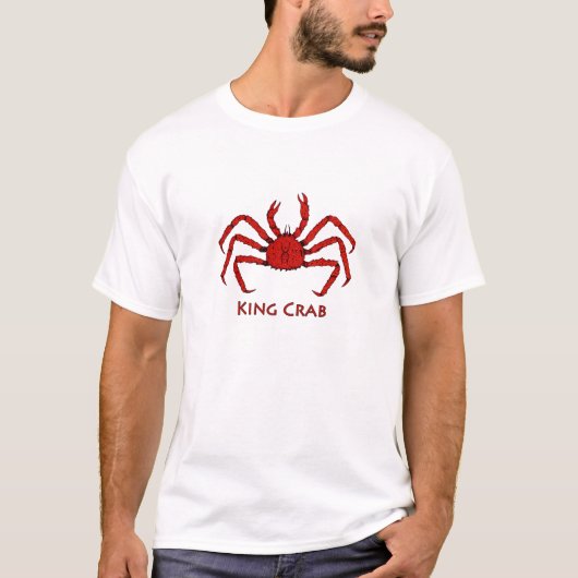 Rode koning krab (kleurenafbeelding) t-shirt (Voorkant)