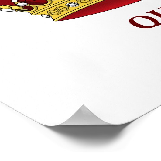 Rode koningin en kroon poster (Hoek)