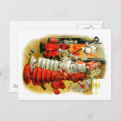 Rode koningin en witte koning in het vuur briefkaart (Voorkant / Achterkant)