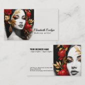 Rode koningin in een vergulde tuin t686 visitekaartje (Voorkant / Achterkant)