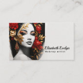 Rode koningin in een vergulde tuin t686 visitekaartje (Voorkant)