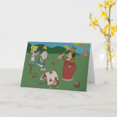 Rode koningin kaart (Gele Bloem)