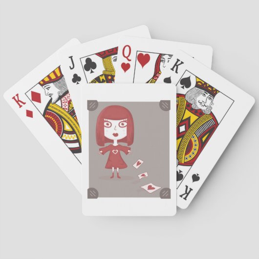 Rode Koningin Pokerkaarten (Achterkant)