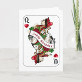  Rode Koningin van de Harten Verjaardag Kaart (Voorkant)