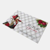 Rode  koningin van harten Alice in Wonderland Deurmat (Schuin)