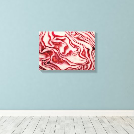 Rode kool canvas afdruk (Insitu (Houten vloer))