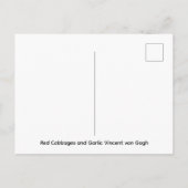 Rode Kool en Knoflook Vincent van Gogh Briefkaart (Achterkant)